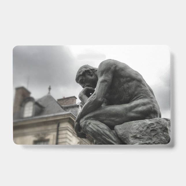 The Thinker Rodin Paris Sculpture ID Badge (Front)