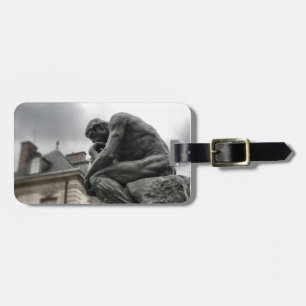 The Thinker Rodin Paris Sculpture Luggage Tag