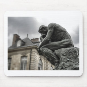 The Thinker Rodin Paris Sculpture Mouse Mat