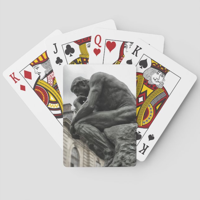 The Thinker Rodin Paris Sculpture Playing Cards (Back)