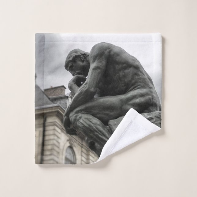The Thinker Rodin Paris Sculpture Wash Cloth (Wash Cloth)