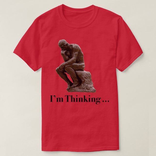 The Thinker statue T-Shirt (Design Front)