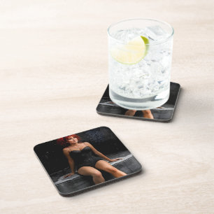 The Thinking Room hard plastic coasters