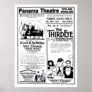 'The Third Eye' 1920 vintage movie ad poster