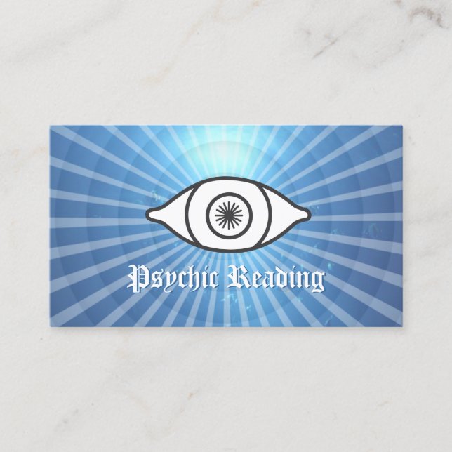The Third Eye Psychic Reading Blue Business Card (Front)