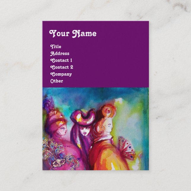 THE THIRD MASK / Costume Designer ,Theatre Artist Business Card (Front)