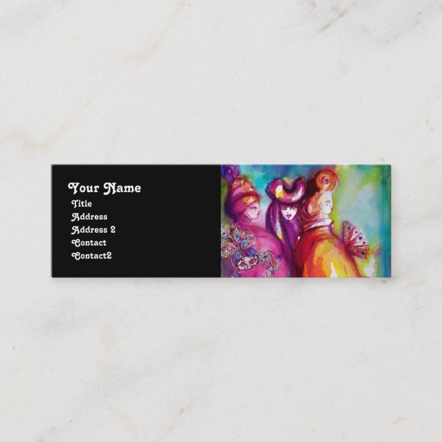 THE THIRD MASK / Costume Designer ,Theatre Artist Mini Business Card (Front)