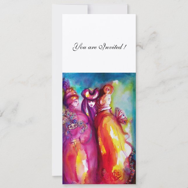 THE THIRD MASK purple red felt paper Invitation (Front)