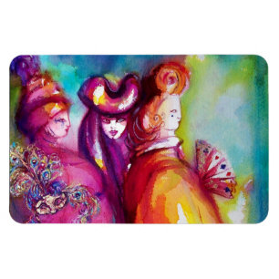 THE THIRD MASK / Venetian Carnival Masquerade Ball Magnet