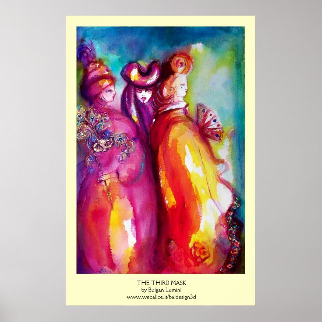 THE THIRD MASK / Venetian Carnival Masquerade Ball Poster (Front)