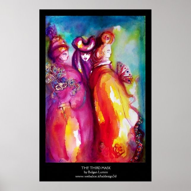 THE THIRD MASK / Venetian Carnival Masquerade Ball Poster (Front)