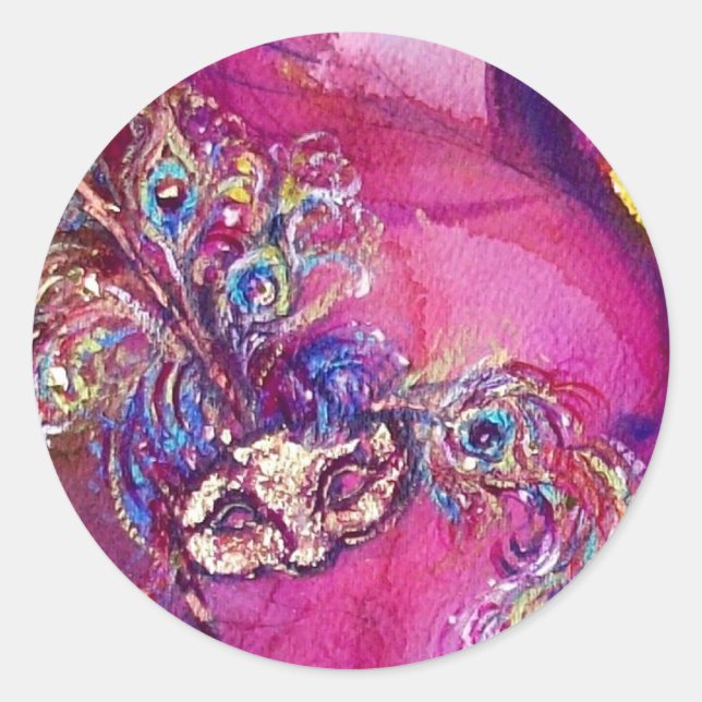 THE THIRD MASK/ Venetian Masquerade Classic Round Sticker (Front)