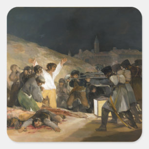 The Third of May 1808 by Francisco Goya Square Sticker