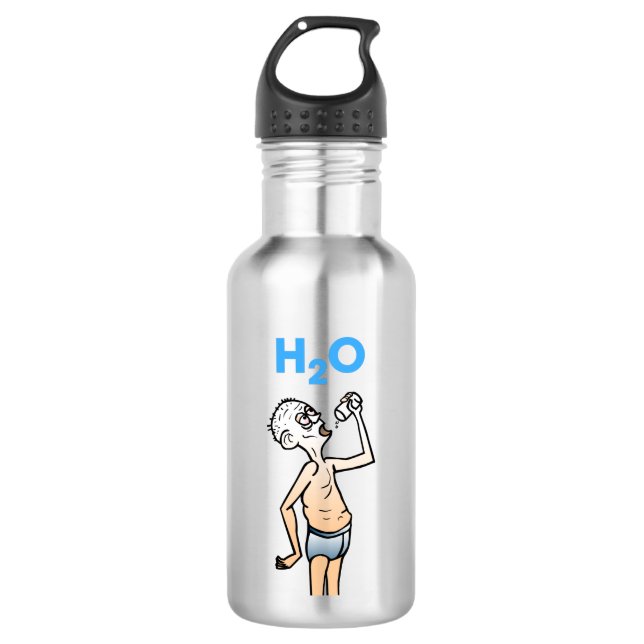 The Thirsty Man 532 Ml Water Bottle (Front)
