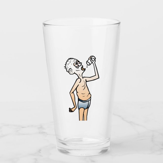 The Thirsty Man Glass (Front)