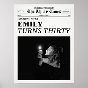 The Thirty Times Newspaper 30th Birthday Poster