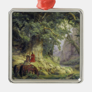 The Thousand-Year Oak Tree (by Karl Lessing) Metal Tree Decoration