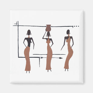 The Three African Sisters Magnet