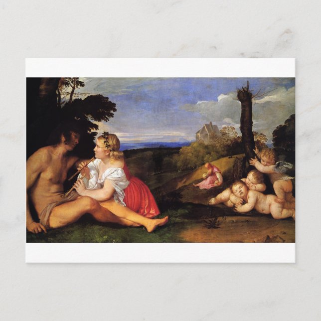 The Three Ages of Man by Titian Postcard (Front)
