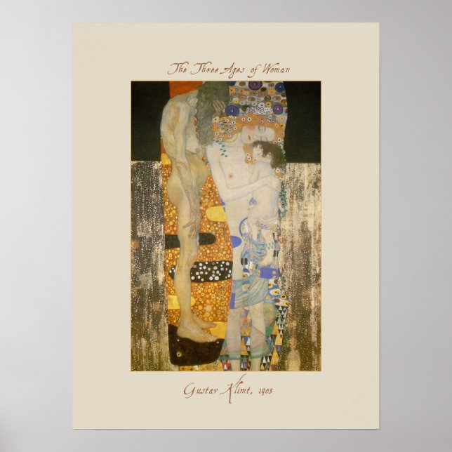 The Three Ages of Woman by Gustav Klimt Poster (Front)