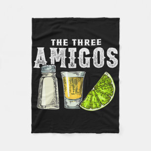 The Three Amigos Lime Salt Tequila Funny Cinco De Fleece Blanket
