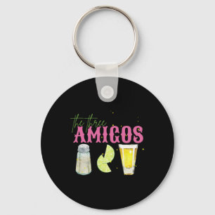 The Three Amigos Lime Salt Tequila Funny Cinco De Key Ring