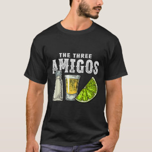 The Three Amigos Lime Salt Tequila Funny Cinco De  T-Shirt