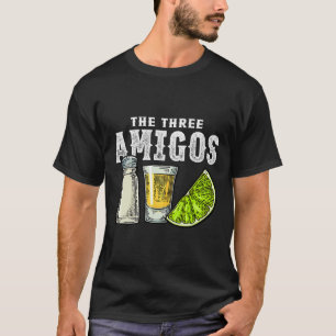The Three Amigos Lime Salt Tequila Funny Cinco De T-Shirt