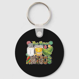 The Three Amigos Tequila Salt Lime Cinco De Mayo Key Ring
