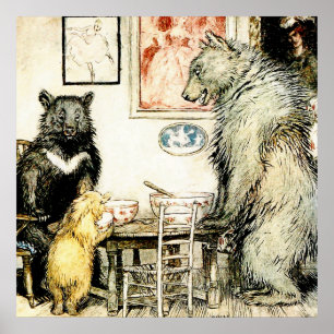 “The Three Bears” by Arthur Rackham Poster