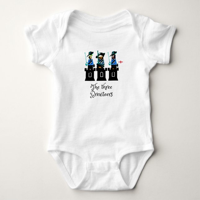 The Three Brexiteers Baby Bodysuit (Front)
