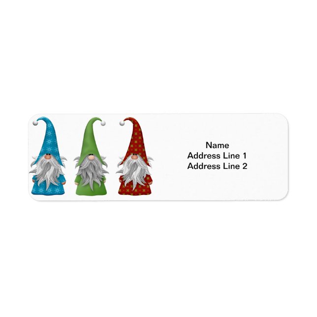 The Three Christmas Gnomes Return Address Label (Front)