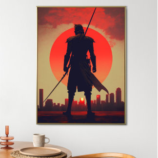 The Three Colours of the Samurai Japanese Warrior  Poster