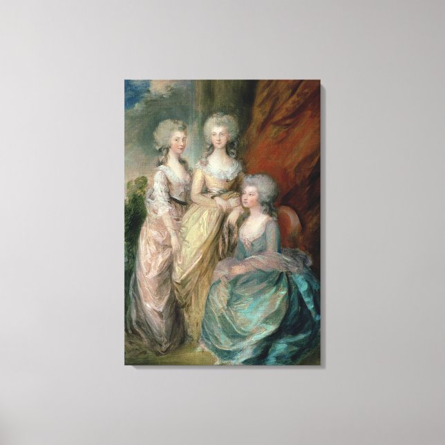 The three eldest daughters of George III: Princess Canvas Print (Front)