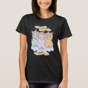 The Three Evils See No Evil Speak No Evil Unicorn  T-Shirt