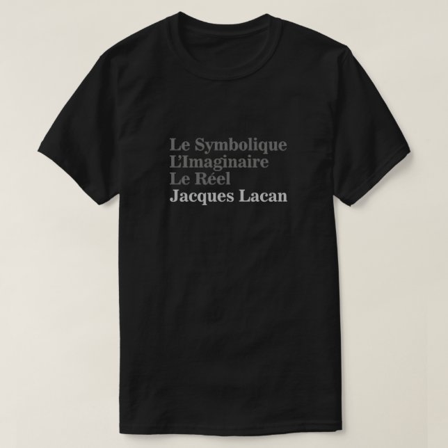 The Three Fundamental Dimensions of Psychical Subj T-Shirt (Design Front)