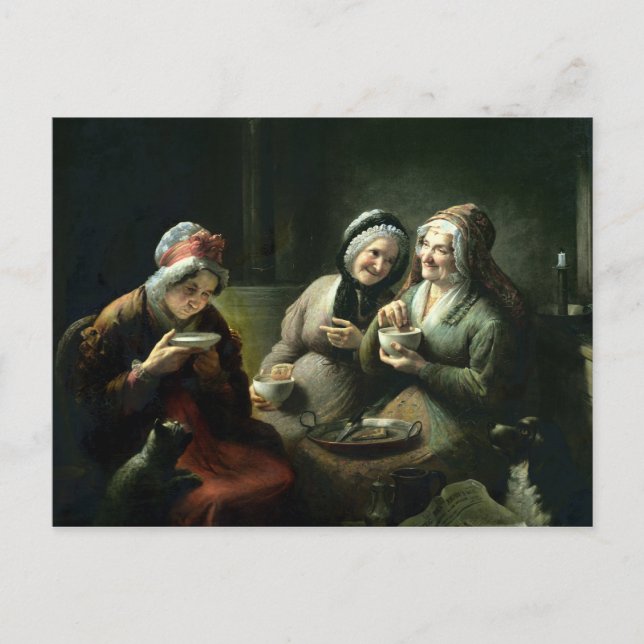 The Three Gossips Postcard (Front)