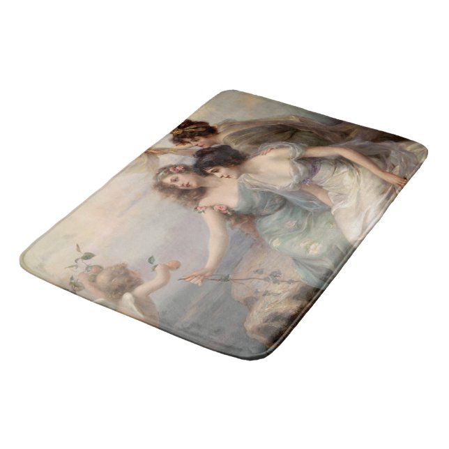The Three Graces by Edouard Bisson Bath Mat (Angled)