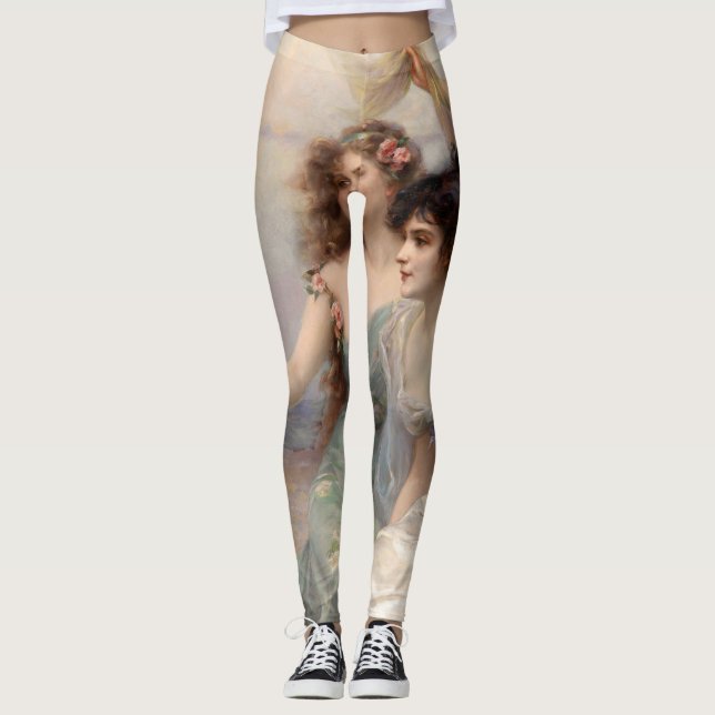 The Three Graces by Edouard Bisson Leggings (Front)