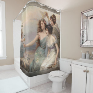 The Three Graces by Edouard Bisson Shower Curtain