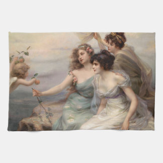 The Three Graces by Edouard Bisson Tea Towel