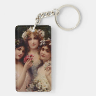 The Three Graces by Emile Vernon Key Ring