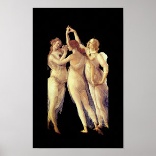 The Three Graces - detail, Primavera by Boticelli Poster