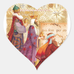 The Three kings Heart Sticker