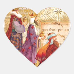 The Three kings Heart Sticker