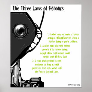 "The Three Laws of Robotics" Poster