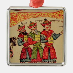 The Three Magi, detail from the Nativity Metal Tree Decoration