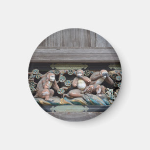 the three monkeys of Nikko - Three wise monkeys Magnet