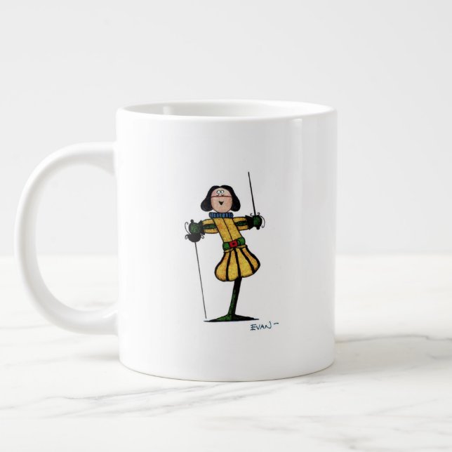 The Three Musketeers Athos Large Coffee Mug (Left)
