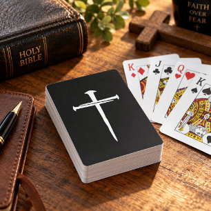 The Three Nails White Cross Christian Faith Cards